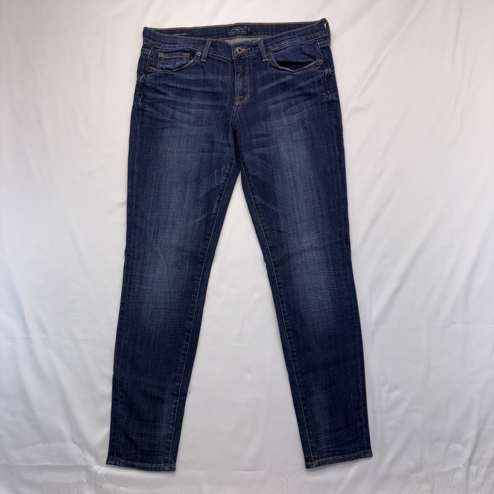 Lucky Brand Jeans Women's Size 12x31 R Blue Charlie Skinny Stretch Dark Wash